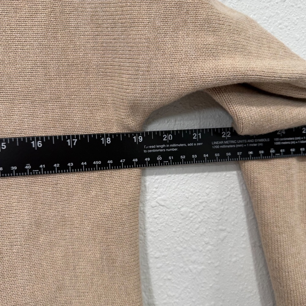 Michael Michael Kors Tan Camel Cotton Blend Side Zip Sweater Womens Medium - Picture 6 of 8